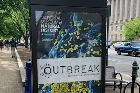 Image of Smithsonian Museum of Natural History "Outbreak" Exhibit poster.