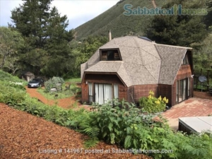 SabbaticalHomes.com Listing #141961, a geodesic dome house for rent in Big Sur, California.