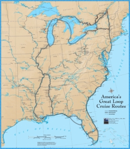 Map of the Great Loop in North America.