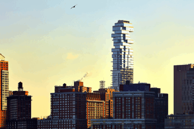 Illustration of city skyscrapers