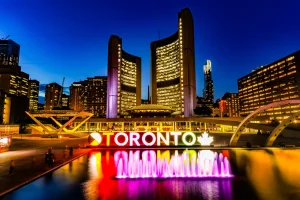 temporary furnished York U; Toronto skyline; Photo by Bui Howard